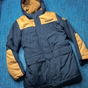 Timberland Youth Heavyweight Snorkel Winter Jacket in Black Monroe Wheat